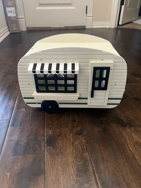 Hearth & Hand Cream and Dark Green Toy Camper